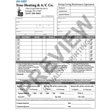 HV-1007 HVAC Extended Service Agreement Contract